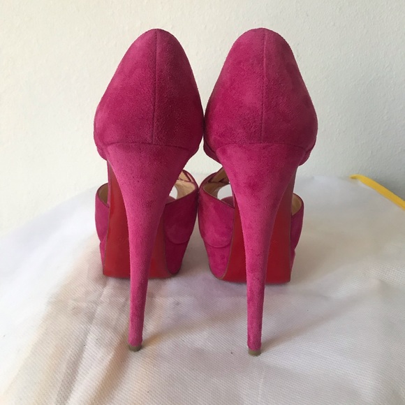 Christian Louboutin pink fuschia heels size 9 - Picture 3 of 4